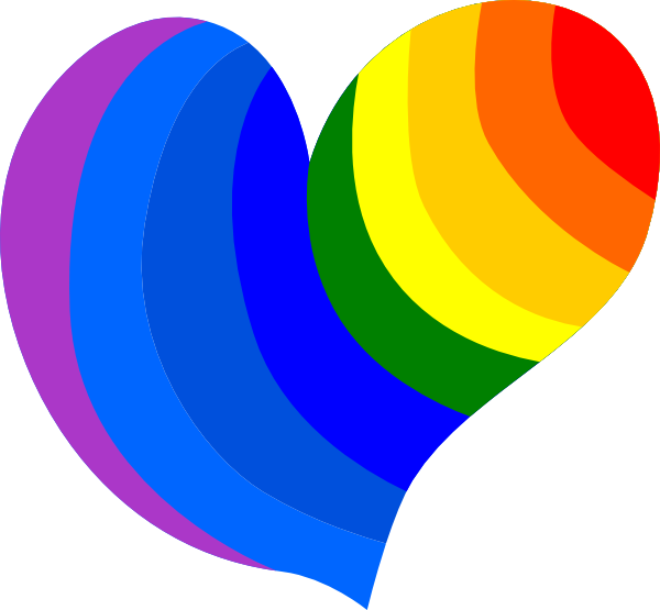 free rainbow heart clip art - photo #33
