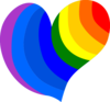 Rainbow Heart  Clip Art