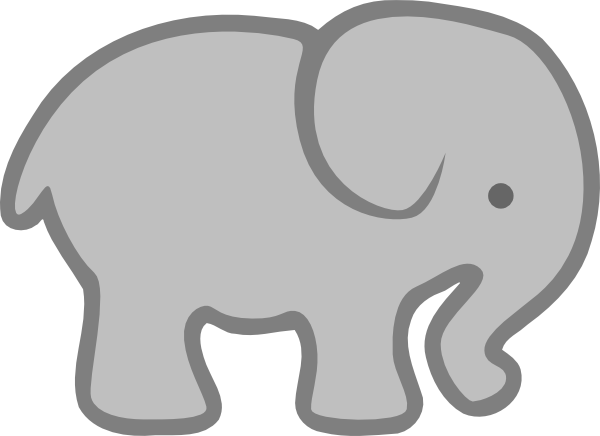 free clipart elephant outline - photo #15