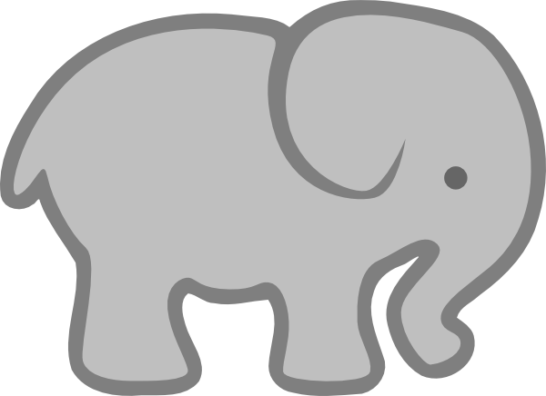 elephant clipart outline - photo #11