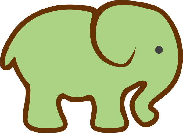 clipart green elephant - photo #3