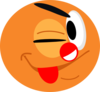 Winking Clown Clip Art