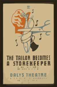  The Tailor Becomes A Storekeeper  A Grotesque Comedy By David Pinski : Daly S Theatre. Clip Art