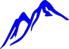 Blue Topped Mountain  Clip Art