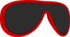 Red Cool Sunglasses Frame Front Clip Art