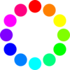 12 Color Circles Clip Art