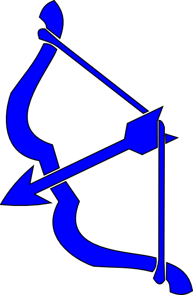 Blue Bow N Arrow Clip Art at Clker.com - vector clip art online