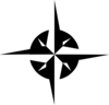 White Compass Rose Clip Art