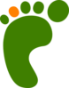 Orange Green Foot Clip Art
