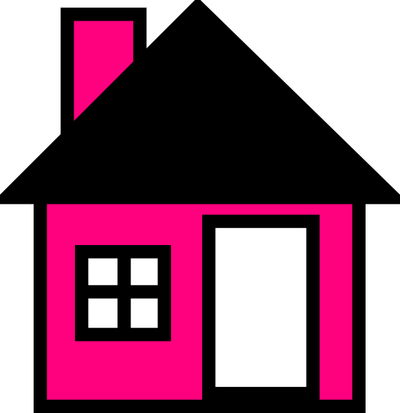 pink house clipart - photo #1