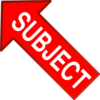 Red Subject Arrow Up Left Clip Art