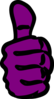 Thumb Up Violet Clip Art