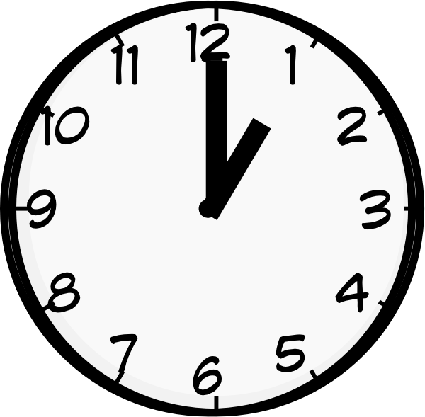 noon clock clipart - photo #37