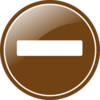 Minus Button Sepia Clip Art