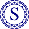 Blue Monogram Clip Art