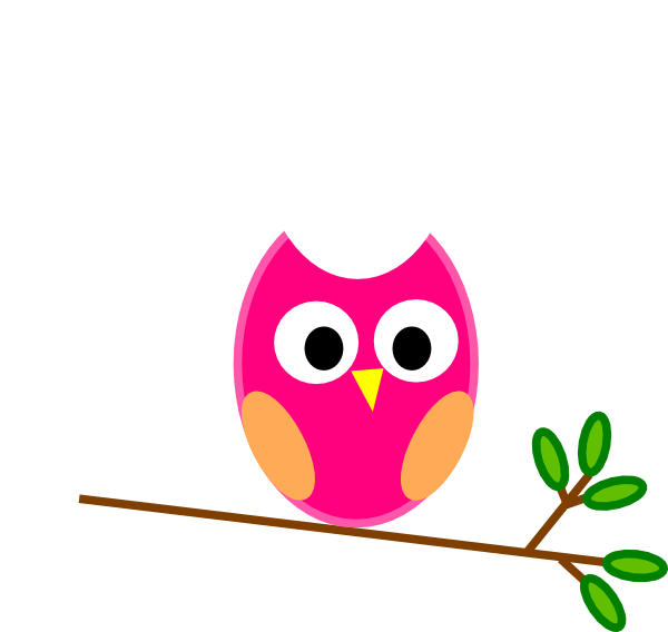 pink owl clip art free - photo #3