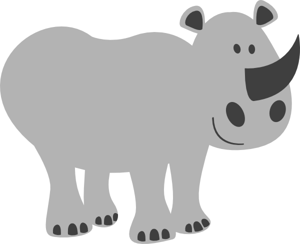 Rhino-large Clip Art at Clker.com - vector clip art online, royalty