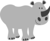 Rhino-large Clip Art