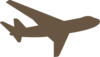 Brown Plane Clip Art