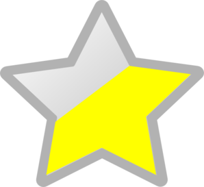 Star Grey/yellow Clip Art