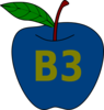 Blue Apple  Clip Art