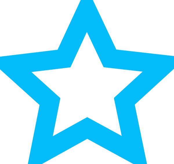 Blue Start Outline Clip Art at vector clip art online