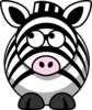 Zebra Looking Left-up Clip Art