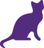 Purple Cat Clip Art