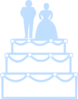 Blue Wedding Cake Clip Art