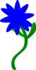 Blue Flower Stem Clip Art