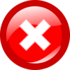 Red Round Cancel Clip Art