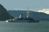 At Sea For A Day, The Mine Countermeasure Ship Uss Guardian (mcm 5) Steams Out Of Sasebo Bay In Search Of Open Seas In Which To Conduct Shipboard Training Exercises. Clip Art