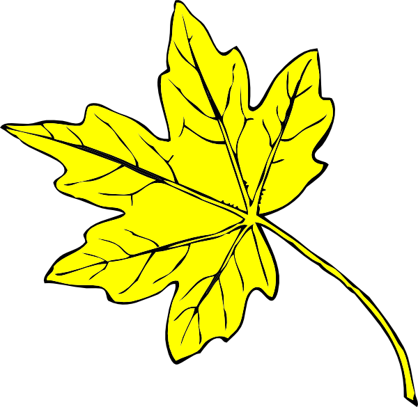 yellow leaf clip art - photo #17