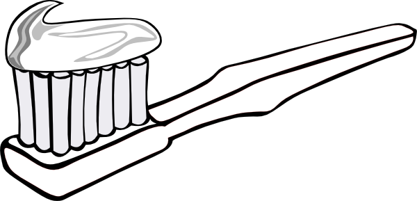 toothbrush clipart black and white - photo #34