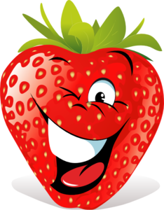 Cartoon Strawberry Face Clip Art