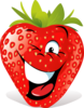 Cartoon Strawberry Face Clip Art