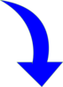 Curved-arrow-bright-blue Clip Art