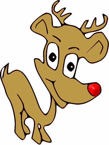 clipart rudolph red nosed reindeer - photo #29