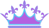 Purple Blue Crown Clip Art