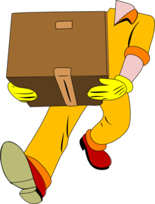 Moving Man Without Head Clip Art
