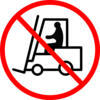 No Forklift Sign Clip Art