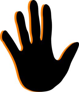 Black Handprint Clip Art