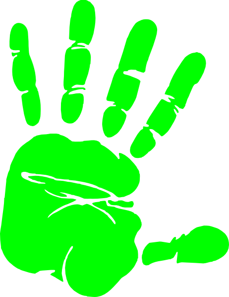 Lime Hand Print Clip Art at Clker.com - vector clip art online, royalty