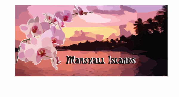 clipart sunset. Sunset In The Marshall Islands