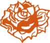 Burnt Orange Rose 2 Clip Art