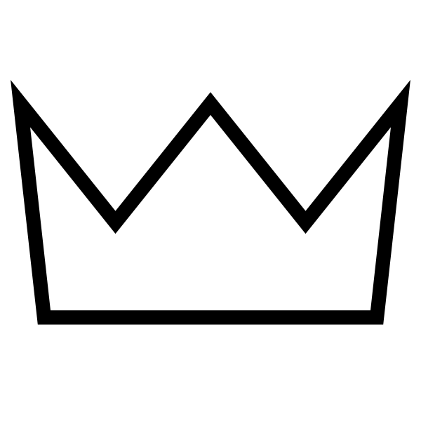 clipart crown black and white - photo #13