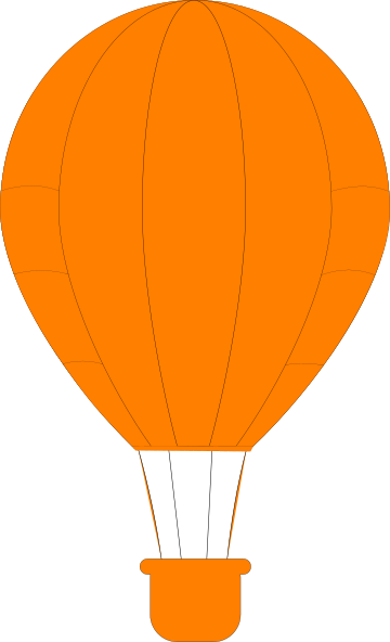 Orange Hot Air Balloon Clip Art at Clker.com - vector clip art online
