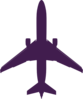 Purple Plane Clip Art