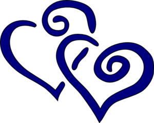 Blue Hearts  Clip Art