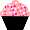 Black, Puple, And Pink Cupcake Clip Art